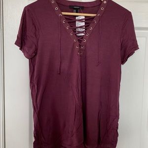 Forever 21 cross string tie top